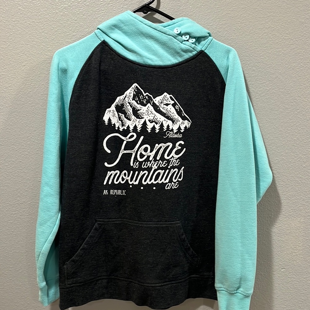 Laurge Aqua Grey Hoodie